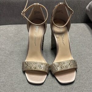 Betsey Johnson Glittering Gold Heels